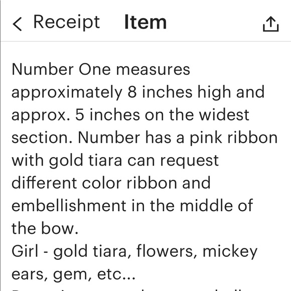 First birthday pink and gold number one! - Picture 4 of 4